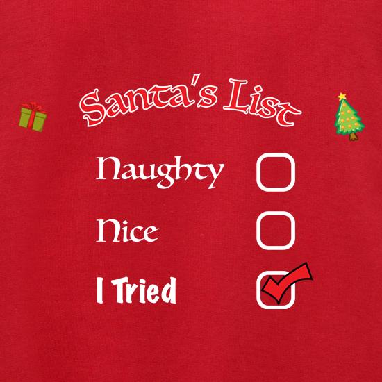 Santas Naughty List t shirt