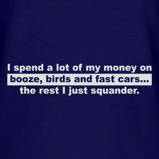 Booze Birds And Fast Cars t shirt