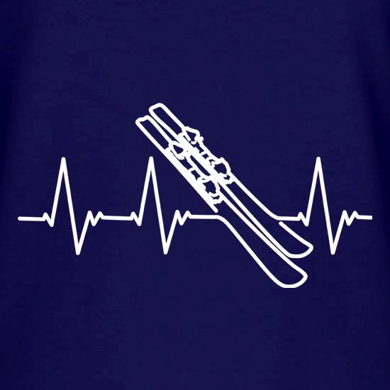 Skiing Heartbeat t shirt