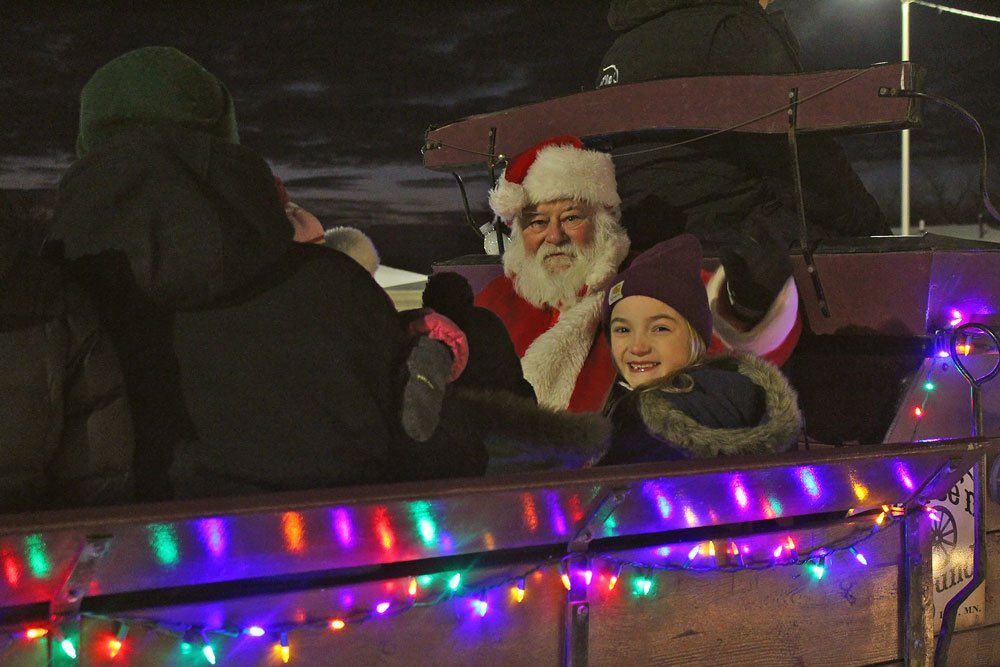 Santa rides through Charles City