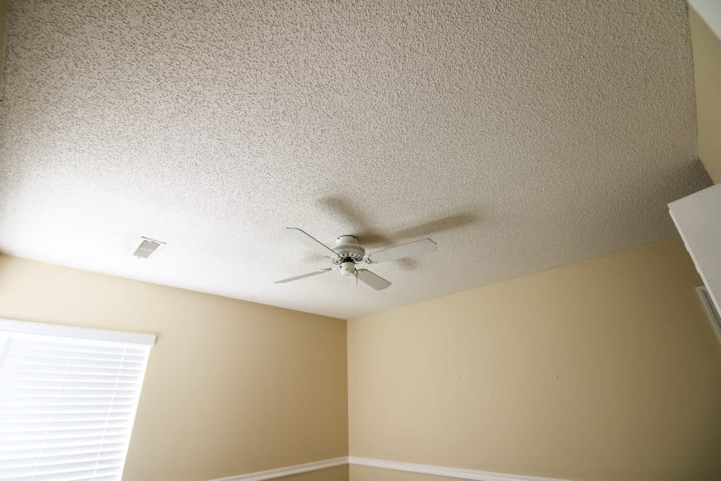 Before photo of ceiling