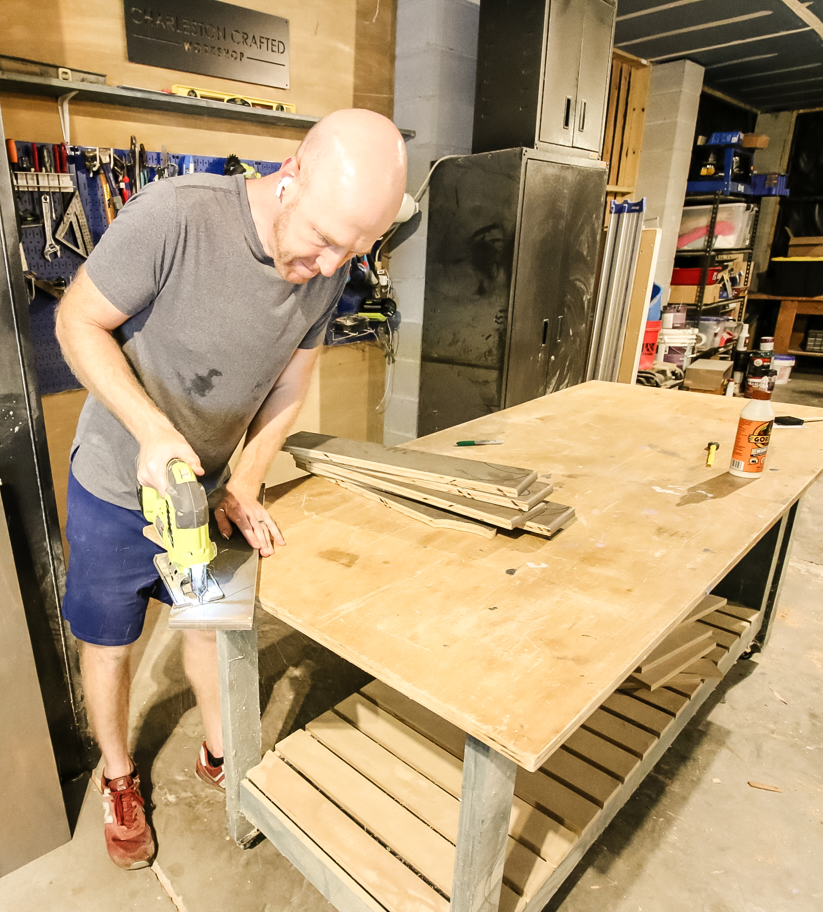 Cutting wooden ghost heads