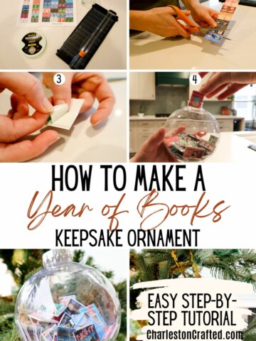 how to make a year of books keepsake ornament