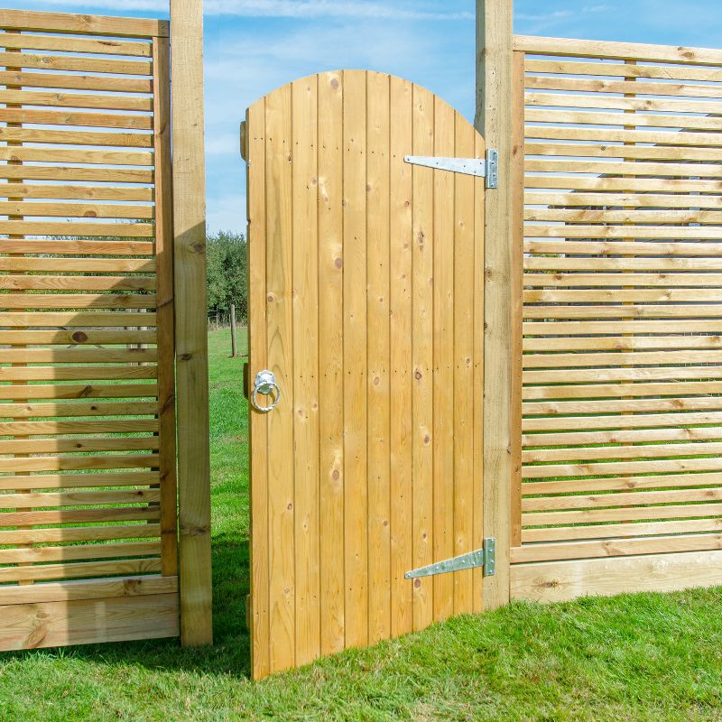 Arched Tongue and Groove Garden Gate