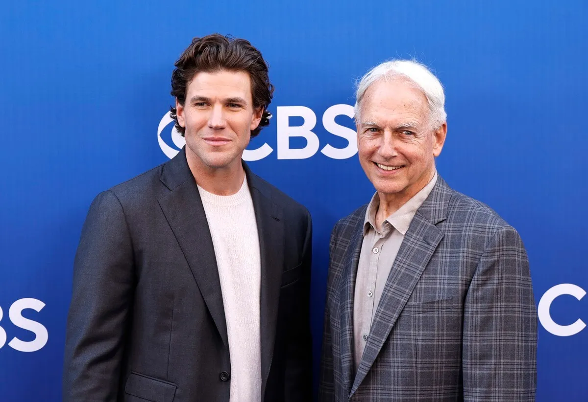 Austin Stowell and Mark Harmon attending the CBS Fall Schedule Celebration at Paramount Studios.