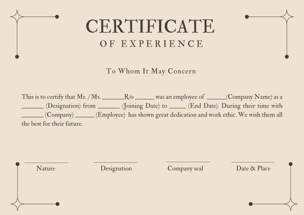 Work Experience Certificate Format: A Complete Guide, 50% OFF