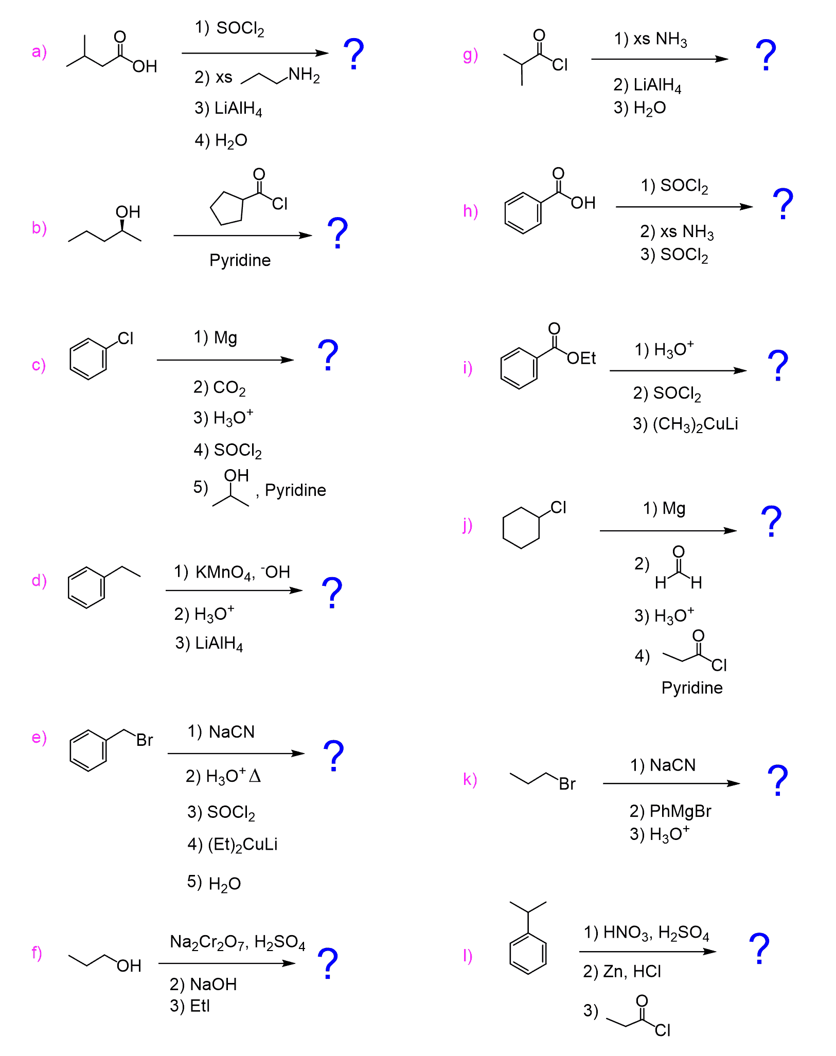 Organic Chemistry Reactions Worksheet With Answers