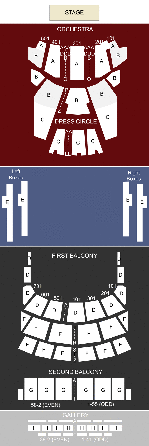 Auditorium Seating Map