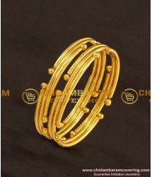 KBL016 - 2.2 Size Gold Design Gold Plated Bangles for Baby Girl