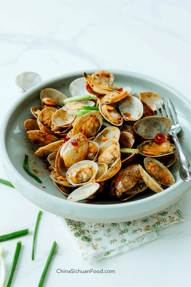 clam stir fry|chinasichuanfood.com