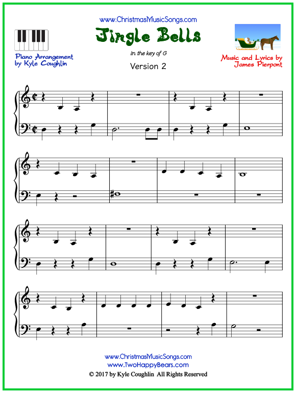 Jingle Bells Printable Sheet Music