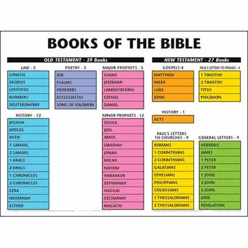 Chula Vista Books - Books of the Bible Wall Chart