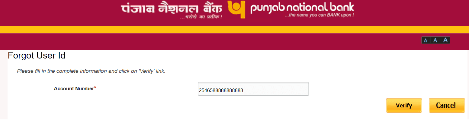 verify account number pnb