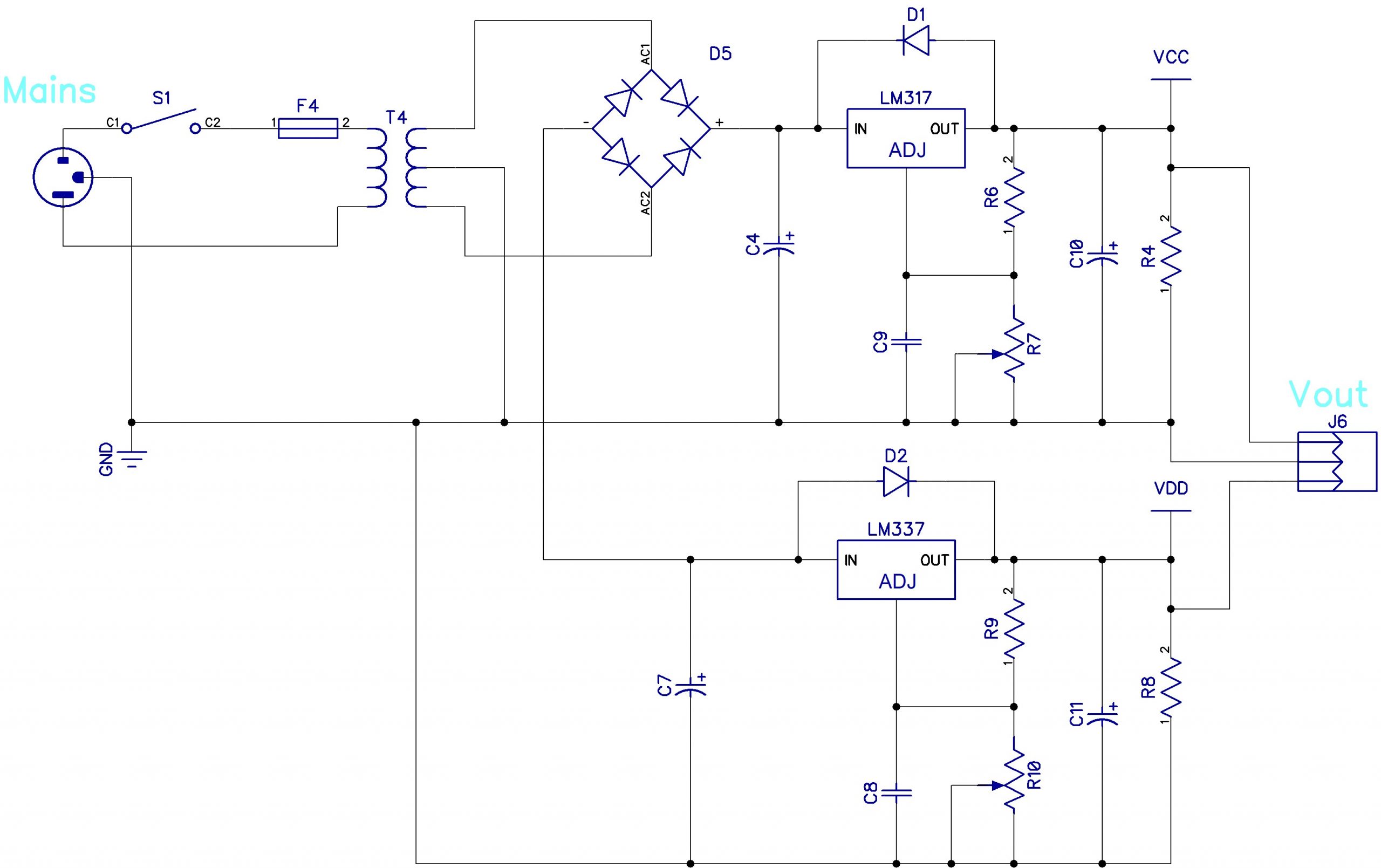 Ac Power Supply Circuit Diagram