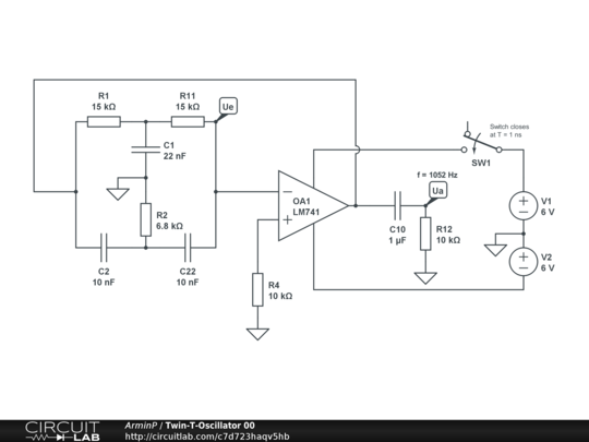 Twin-T-Oscillator 00 - CircuitLab