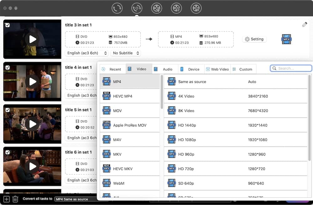 choose format for dvd cisdem