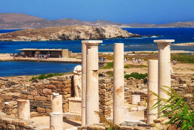 Delos island archaeological site