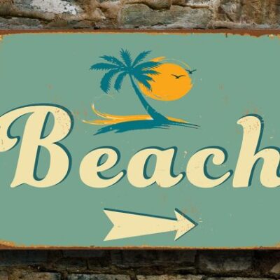 Vintage Beach Sign