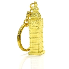 Gold Metal Big Ben Keyring