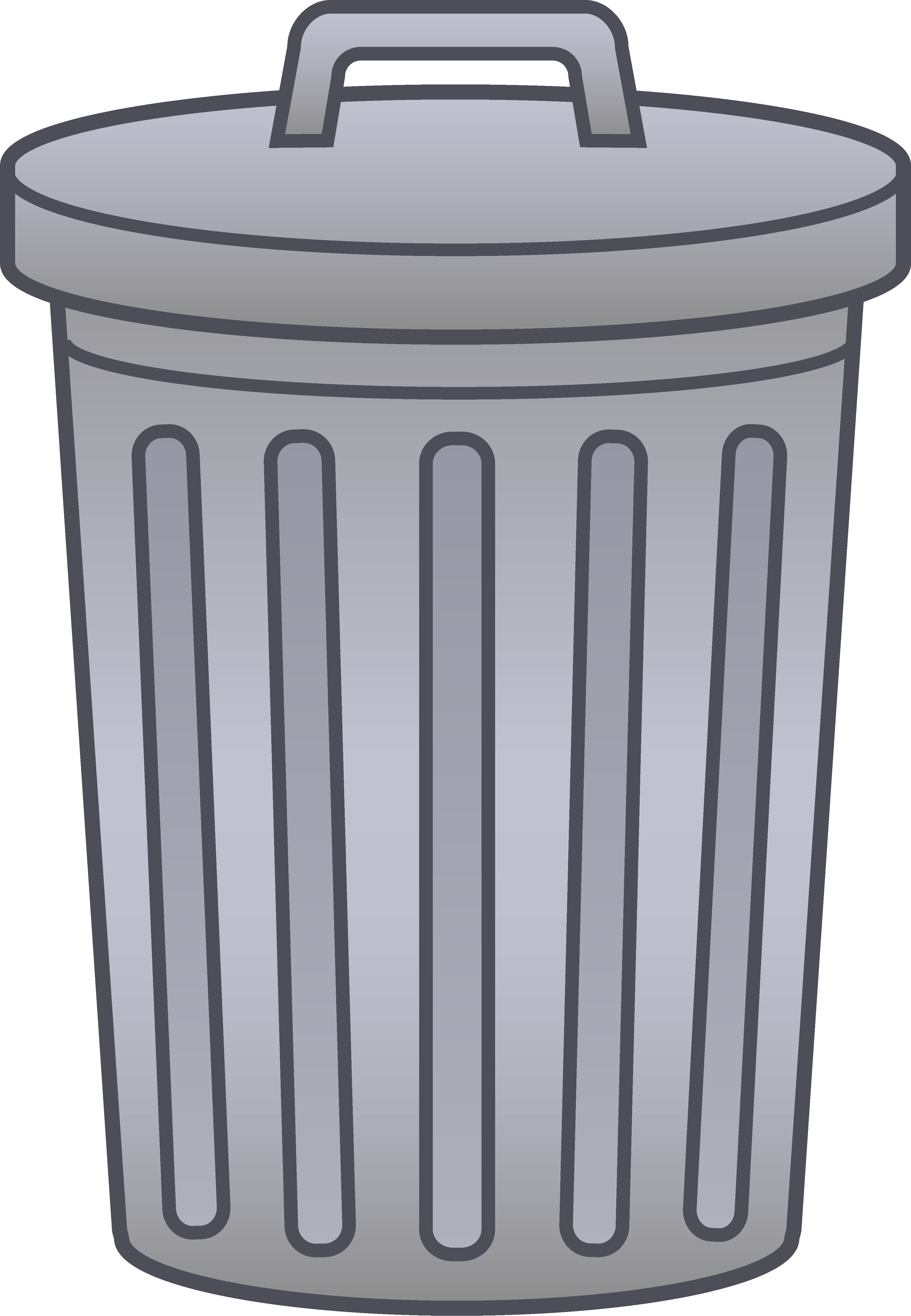 Open Garbage Can Clip Art