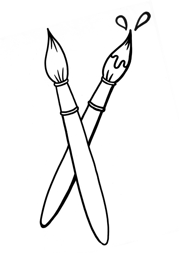 Paint Brush Colouring Pages - ClipArt Best