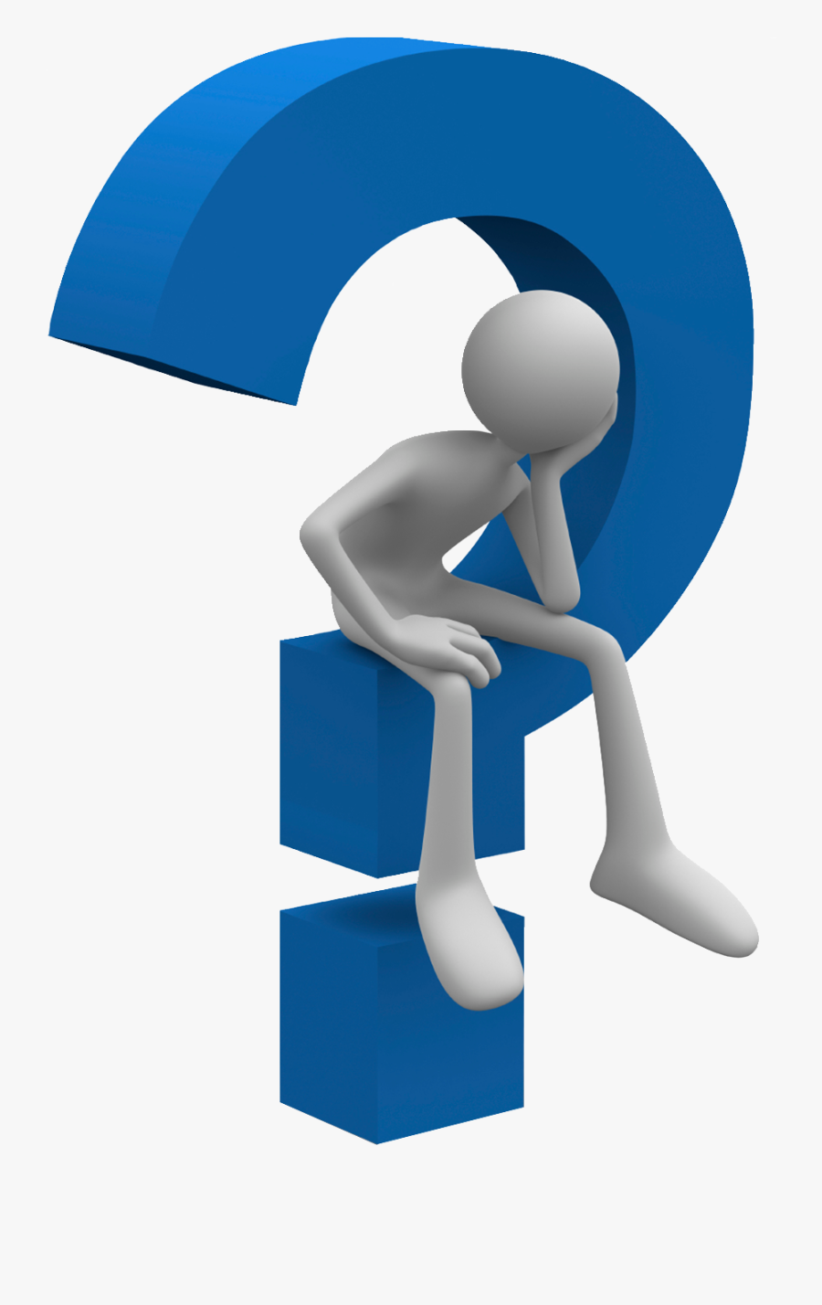  Man  Sitting On Question  Mark  Free Transparent Clipart 