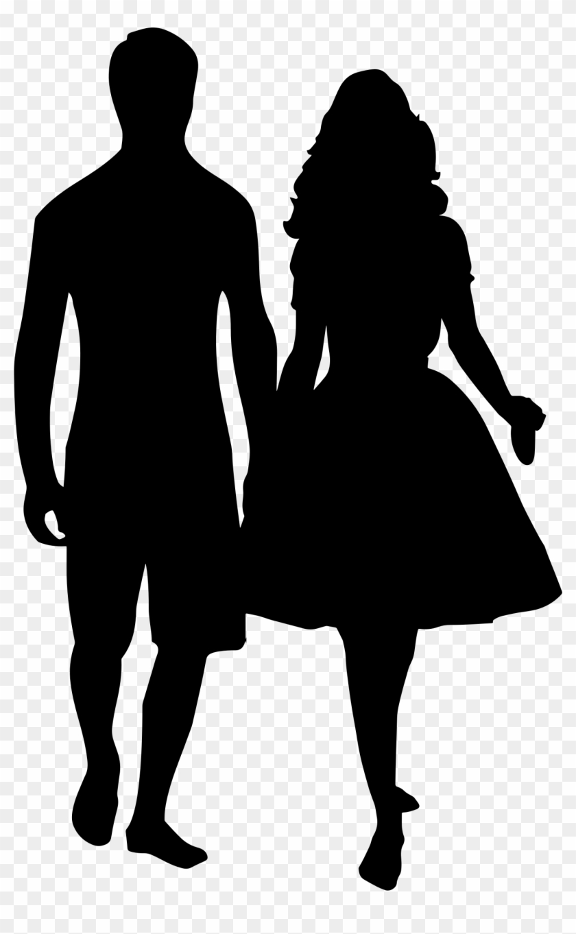 Man And Woman Love Silhouette - Happy Valentines Day Husband #116220