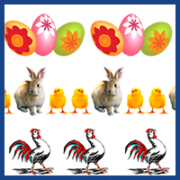 big logo Easter borders