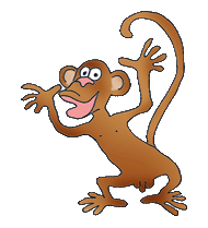 Funny monkey drawings - monkey clip art