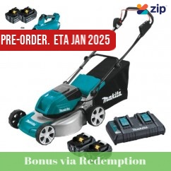 Makita DLM464PT2 - 36V (18Vx2) 460mm (18") 5.0Ah Cordless Brushless Lawn Mower Kit