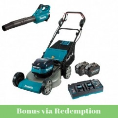 Makita LM002GL201 - 40V Max 8.0Ah Li-ion Cordless Brushless 534mm (21") Lawn Mower Combo Kit