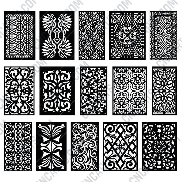 Kit 15 Panels Patterns Decorative for CNC Machine PLASMA ROUTER Laser ...