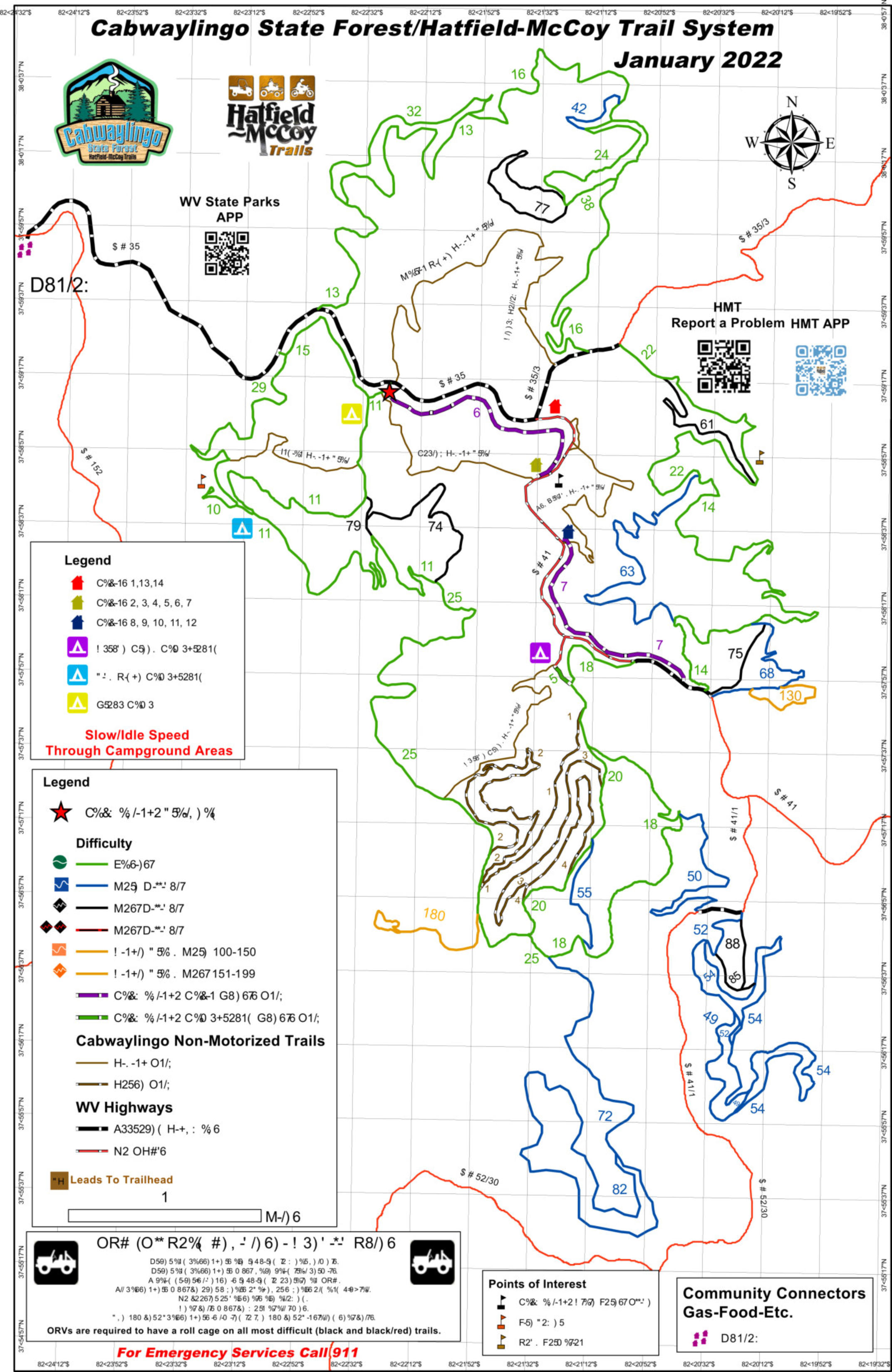 Hatfield Mccoy Trail Map - Vinny Jessalyn