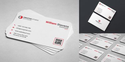 Red Business Card Template