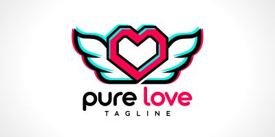 Pure Love Logo Design Celebration Logo Freedom