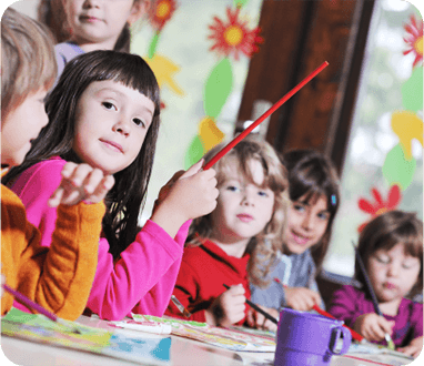 Children in a classroom