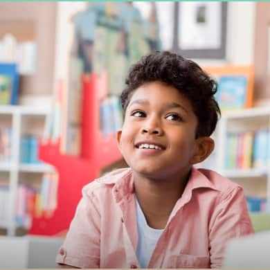 childrens playing in library