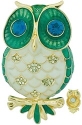 Kubla Crafts Bejeweled Enamel 1458MN Crystal and Enamel Owl Magnet