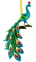 Kubla Crafts Bejeweled Enamel 2868N Peacock Ornament