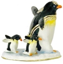 Kubla Crafts Bejeweled Enamel 3986N Penguins Box