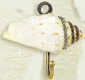 Kubla Crafts Bejeweled Enamel 4267i Cone Shell Wall Hook