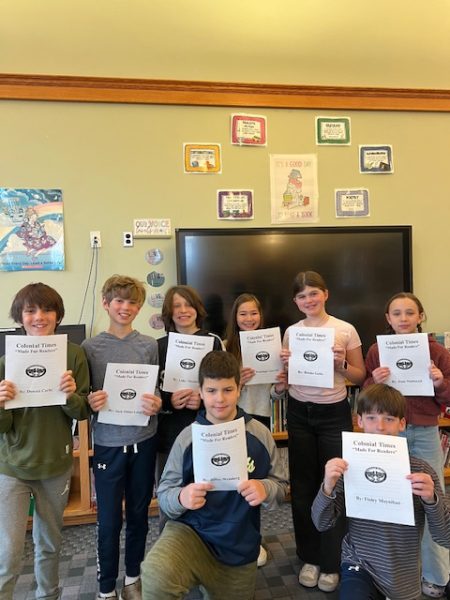 Colonial 5th Graders Last Newspaper Club Meeting