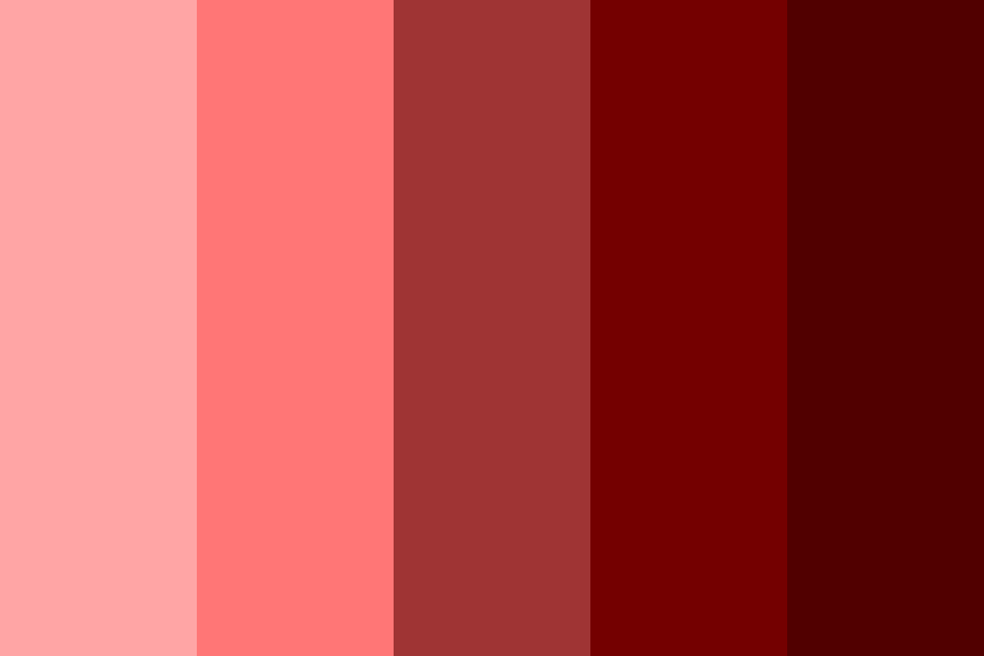 Monochrome Red Color Palette