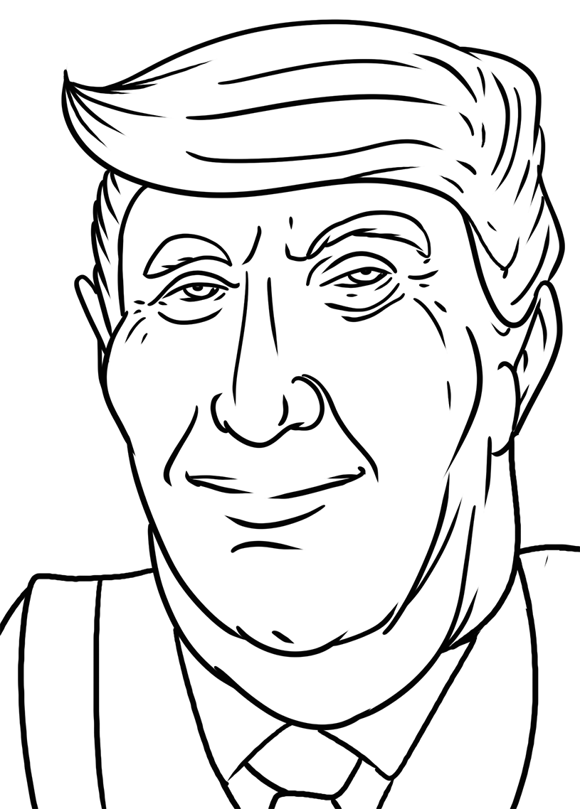 President Donald Trump Coloring Page - Free Printable Coloring Pages ...