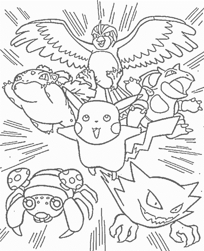 Pokemon Printable Free Color Page For Kids