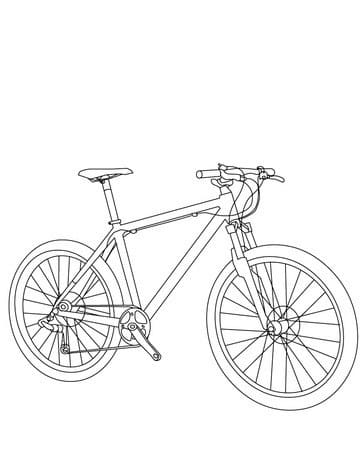 Mountain Bike Coloring Page