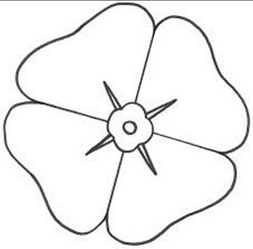 Poppy Colouring Page