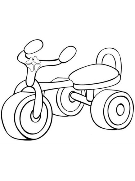 Tricycle Coloring Page