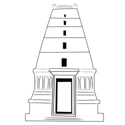 Balaji Temple Coloring Page