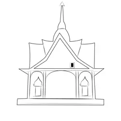 Thai Temple Coloring Page